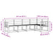 Set de canapele de exterior 5 pcs Alb Lemn Solid de Acacia - WALTI WALTI