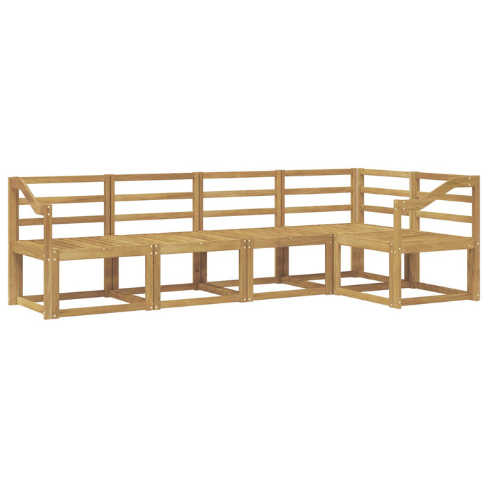 Set de canapele de exterior 5 pcs Alb Lemn Solid de Acacia - WALTI WALTI