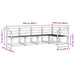 Set de canapele de exterior 5 pcs Alb Lemn Solid de Acacia - WALTI WALTI