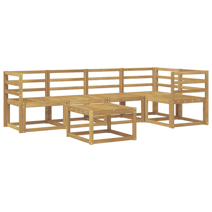 Set de canapele de exterior 6 pcs Alb Lemn Solid de Acacia - WALTI WALTI