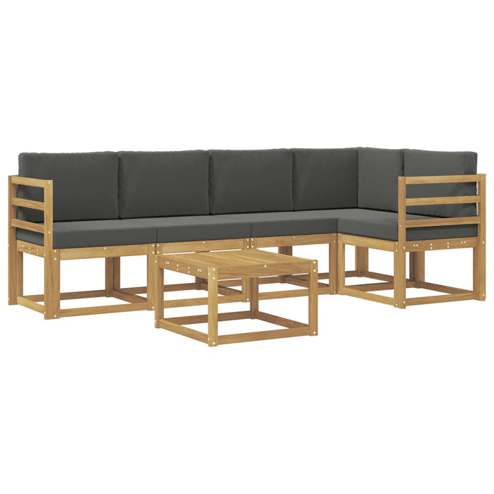 Set de canapele de exterior cu pernă 6 pcs Alb și antracit WALTI