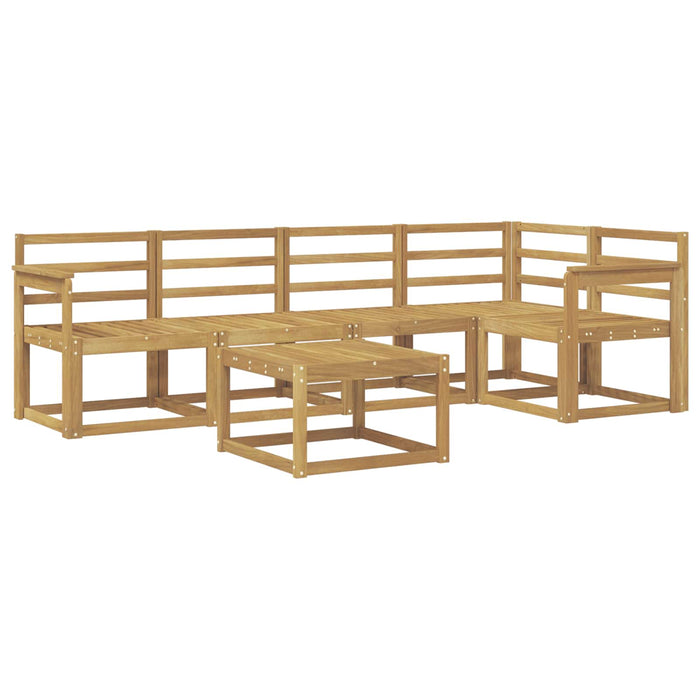 Set de canapele de exterior 6 pcs Alb Lemn Solid de Acacia - WALTI WALTI