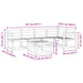 Set de canapele de exterior 6 pcs Alb Lemn Solid de Acacia - WALTI WALTI