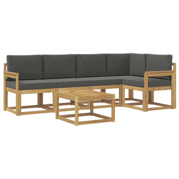 Set de canapele de exterior cu pernă 6 pcs Alb și antracit WALTI