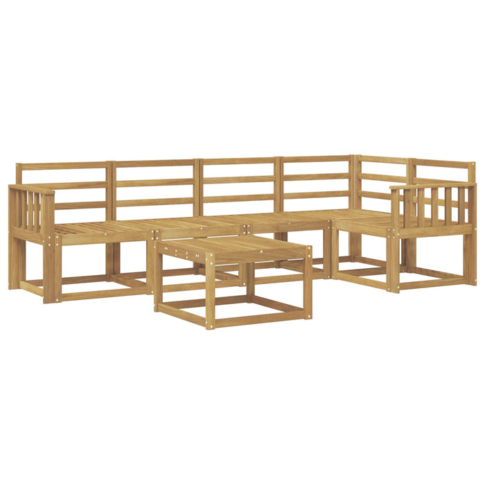 Set de canapele de exterior 6 pcs Alb Lemn Solid de Acacia - WALTI WALTI