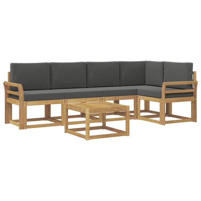 Set de canapele de exterior cu pernă 6 pcs Alb și antracit WALTI