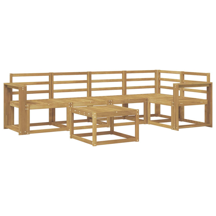 Set de canapele de exterior 6 pcs Alb Lemn Solid de Acacia - WALTI WALTI