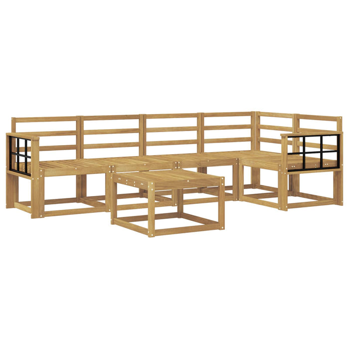 Set de canapele de exterior 6 pcs Alb Lemn Solid de Acacia - WALTI WALTI
