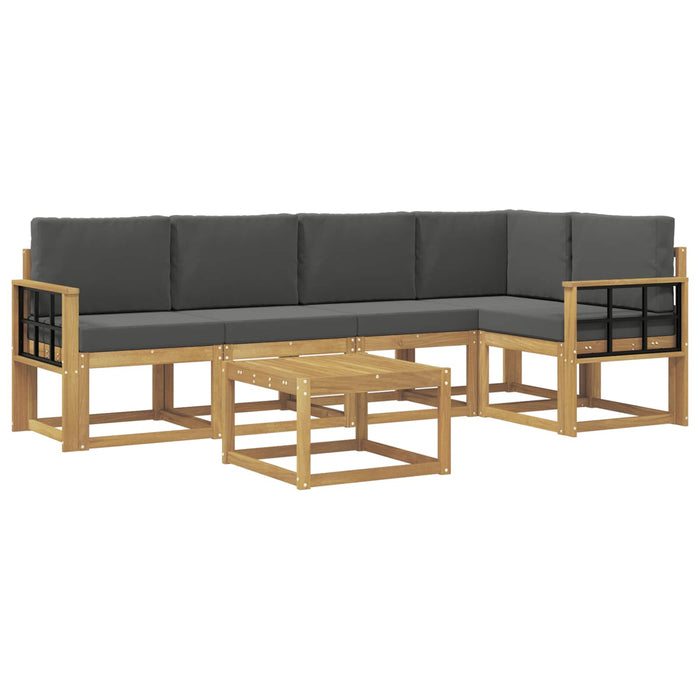Set de canapele de exterior cu pernă 6 pcs Alb și antracit WALTI