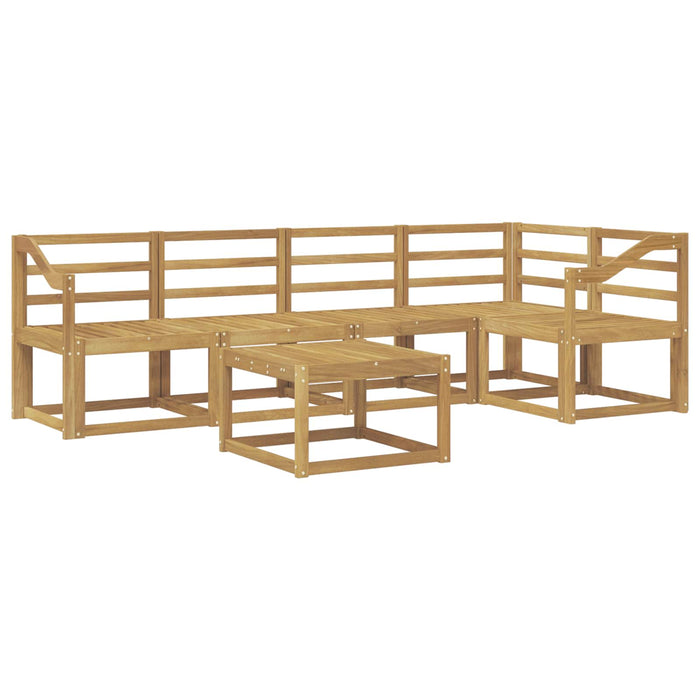 Set de canapele de exterior 6 pcs Alb Lemn Solid de Acacia - WALTI WALTI