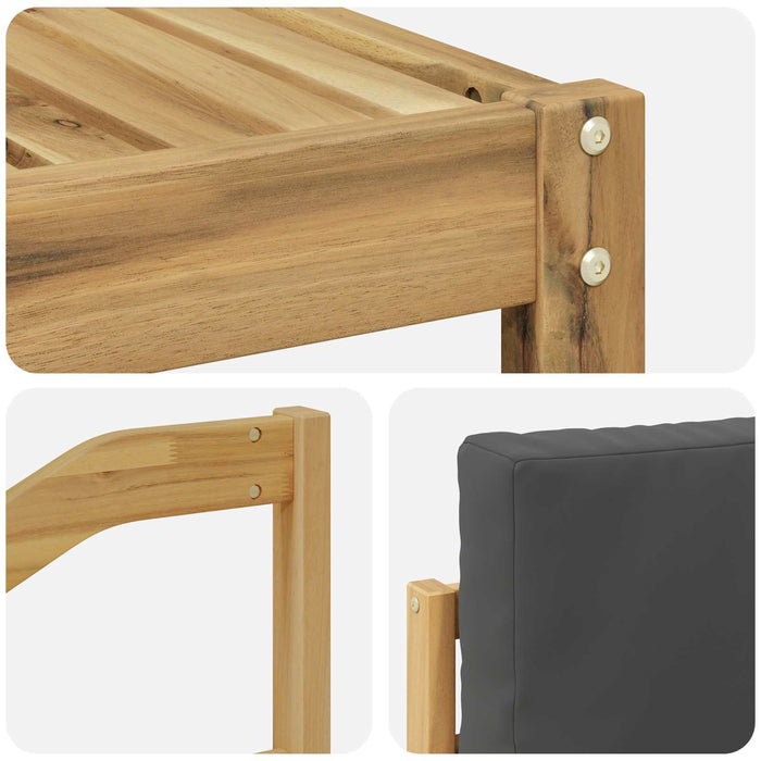 Set de canapele de exterior cu pernă 6 pcs Alb și antracit WALTI