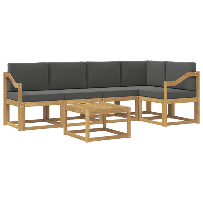 Set de canapele de exterior cu pernă 6 pcs Alb și antracit WALTI