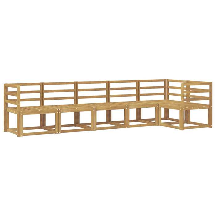 Set de canapele de exterior 6 pcs Alb Lemn Solid de Acacia WALTI