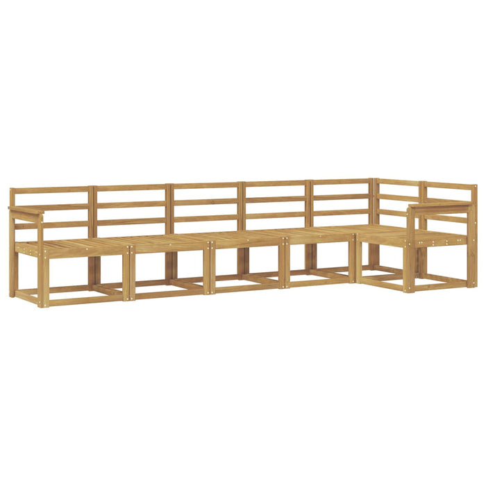 Set de canapele de exterior 6 pcs Alb Lemn Solid de Acacia WALTI