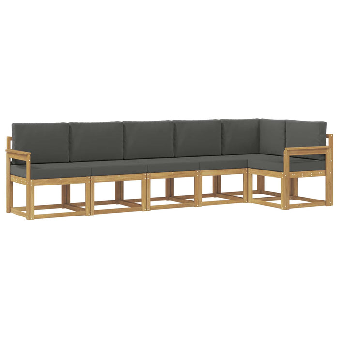 Set de canapele de exterior 6 pcs Alb și antracit Poliester WALTI