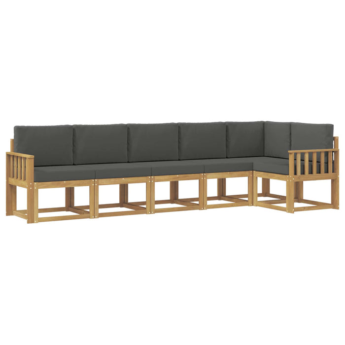 Set de canapele de exterior 6 pcs Alb și antracit Poliester WALTI