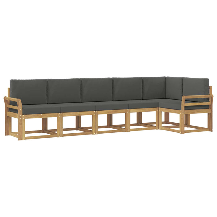 Set de canapele de exterior 6 pcs Alb și antracit Poliester WALTI