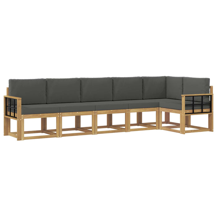 Set de canapele de exterior 6 pcs Alb și antracit Poliester WALTI