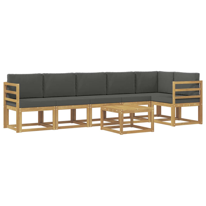 Set de canapele de exterior 7 pcs Alb și antracit Poliester WALTI