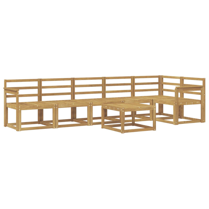 Set de canapele de exterior 7 pcs Alb Lemn Solid de Acacia WALTI