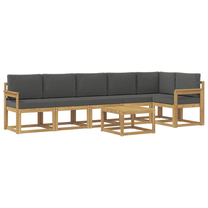 Set de canapele de exterior 7 pcs Alb și antracit Poliester WALTI