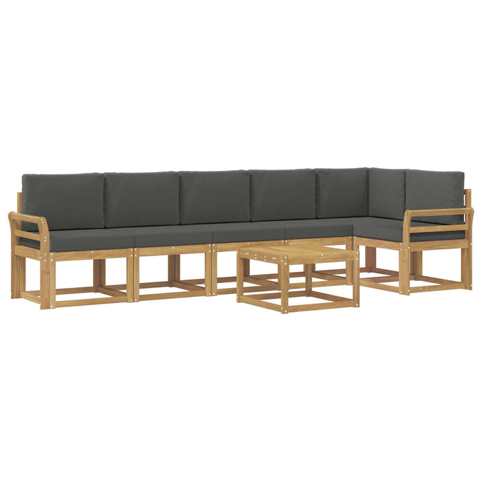 Set de canapele de exterior 7 pcs Alb și antracit Poliester WALTI