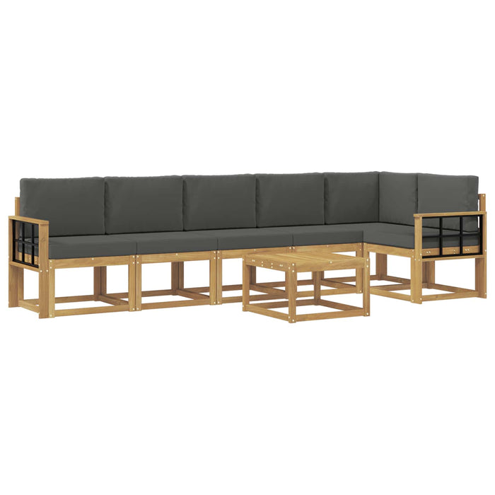 Set de canapele de exterior 7 pcs Alb și antracit Poliester WALTI
