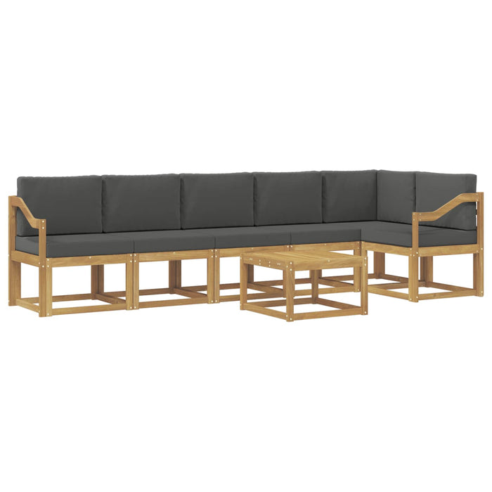 Set de canapele de exterior 7 pcs Alb și antracit Poliester WALTI