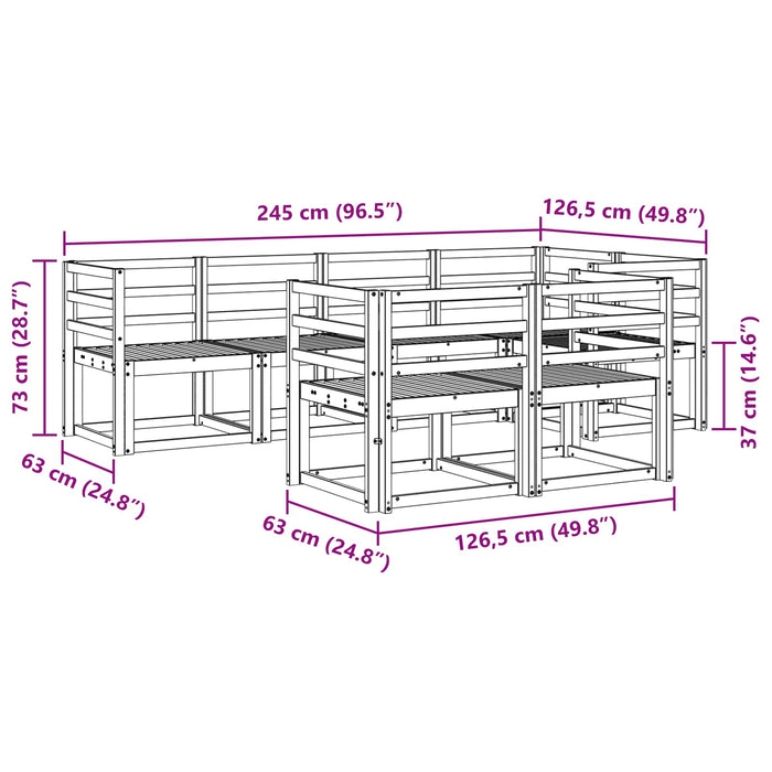 Set de canapele de exterior 7 buc. - WALTI WALTI