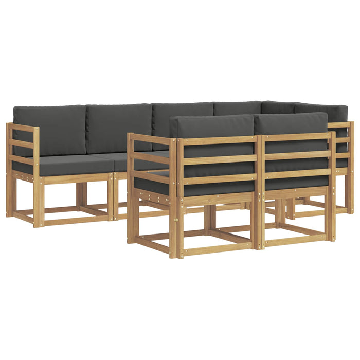 Set de canapele de exterior 7 pcs Alb și antracit Poliester WALTI