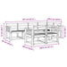 Set de canapele de exterior 7 buc. Alb Lemn Solid de Acacia - WALTI WALTI