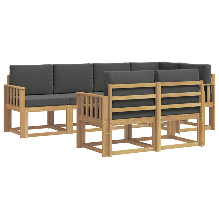 Set de canapele de exterior 7 pcs Alb și antracit Poliester WALTI