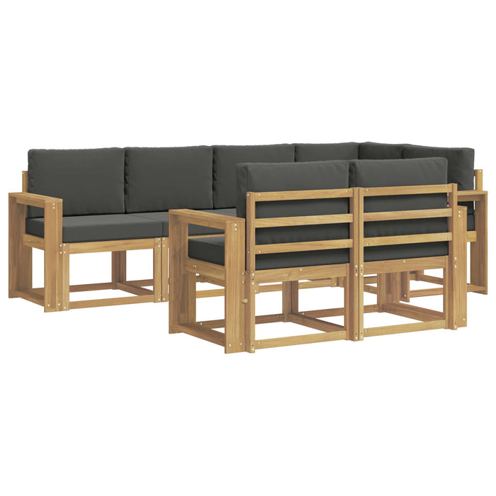 Set de canapele de exterior 7 pcs Alb și antracit Poliester WALTI