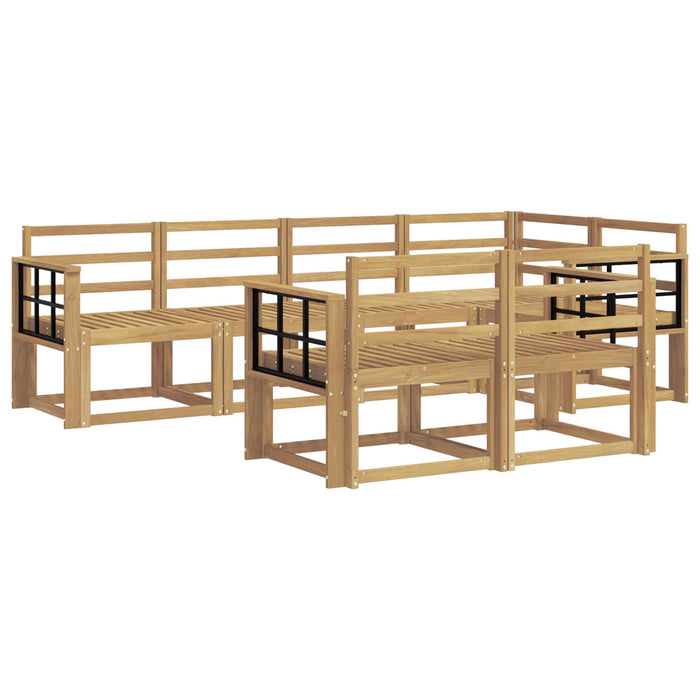Set de canapele de exterior 7 buc. Alb Lemn Solid de Acacia - WALTI WALTI