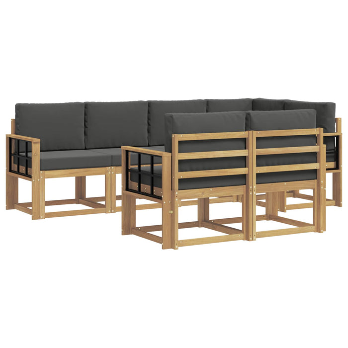 Set de canapele de exterior 7 pcs Alb și antracit Poliester WALTI