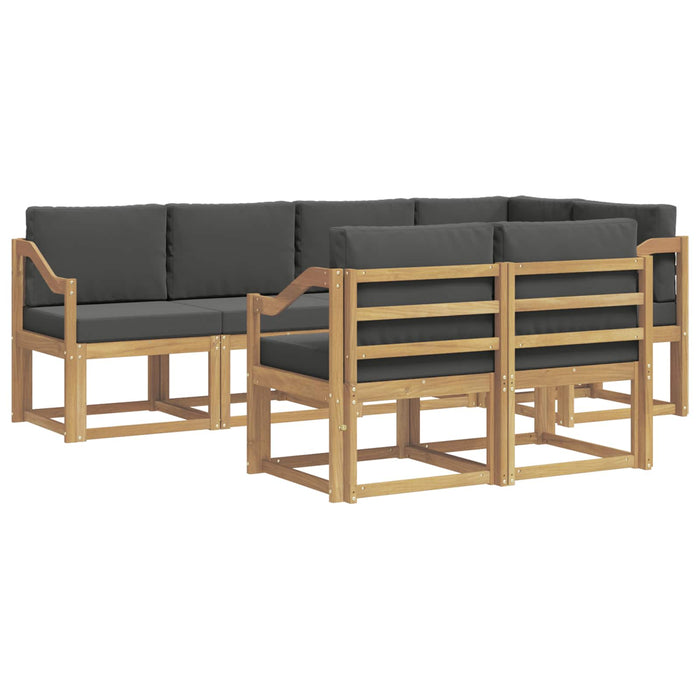Set de canapele de exterior 7 pcs Alb și antracit Poliester WALTI