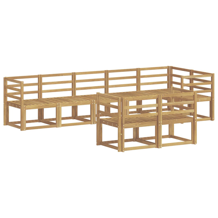 Set de canapele de exterior 8 pcs Alb Lemn Solid de Acacia WALTI