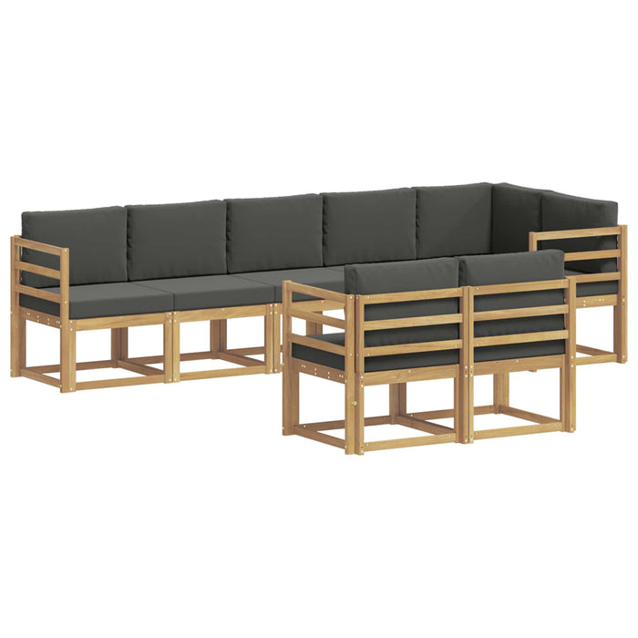 Set de canapele de exterior 8 pcs Alb și antracit Poliester WALTI