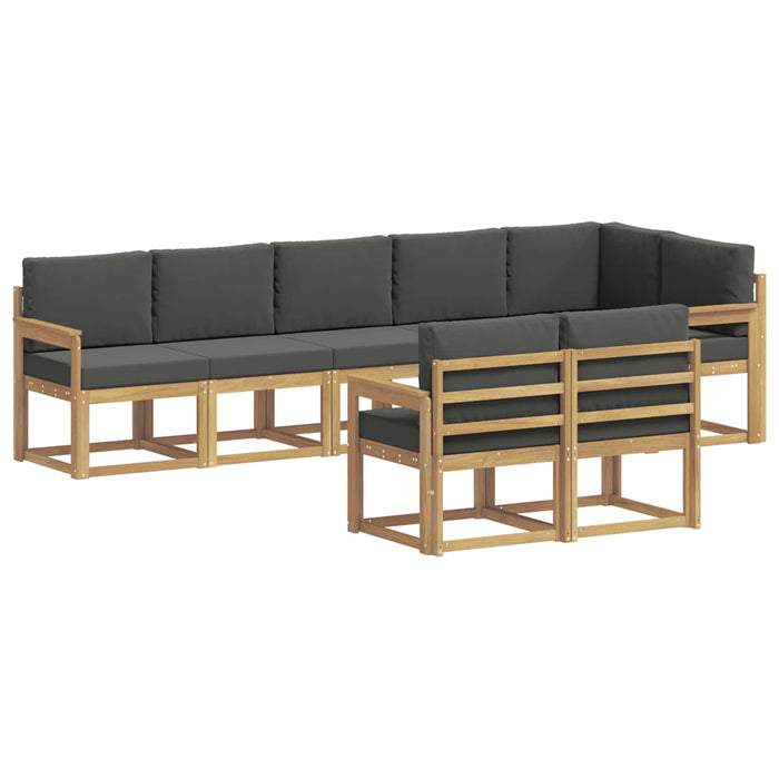 Set de canapele de exterior 8 pcs Alb și antracit Poliester WALTI