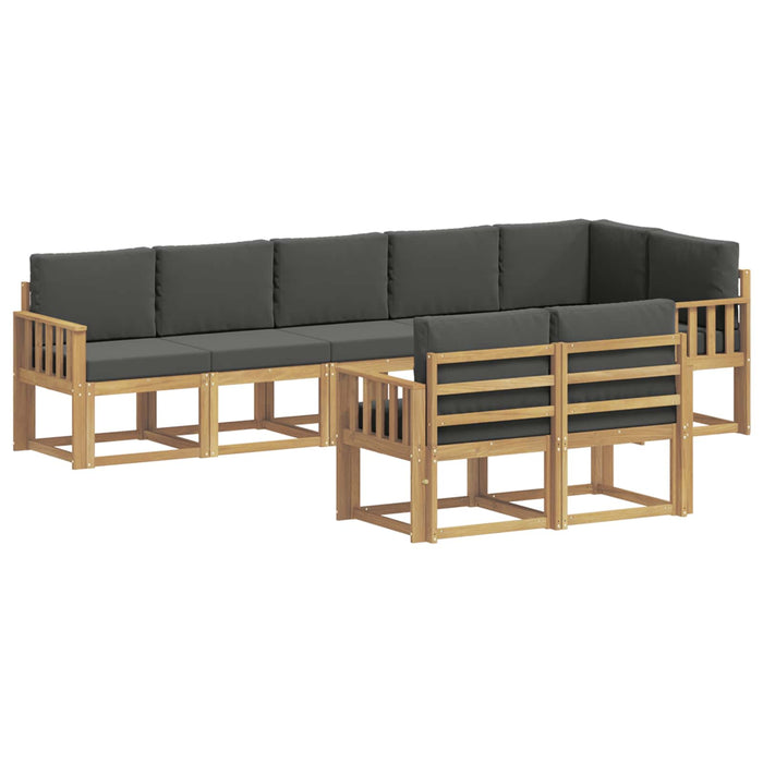 Set de canapele de exterior 8 pcs Alb și antracit Poliester WALTI