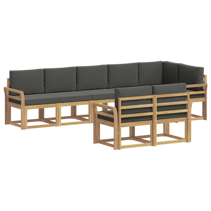 Set de canapele de exterior 8 pcs Alb și antracit Poliester WALTI