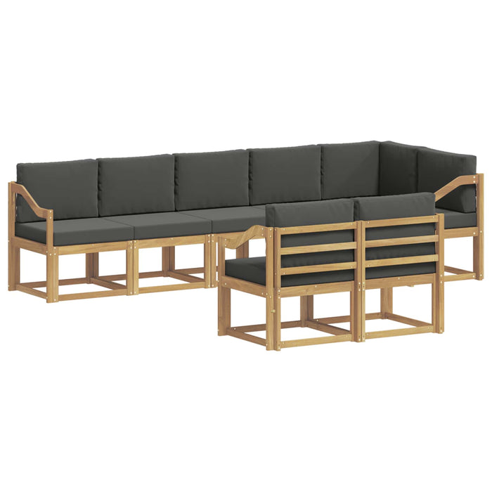 Set de canapele de exterior 8 pcs Alb și antracit Poliester WALTI