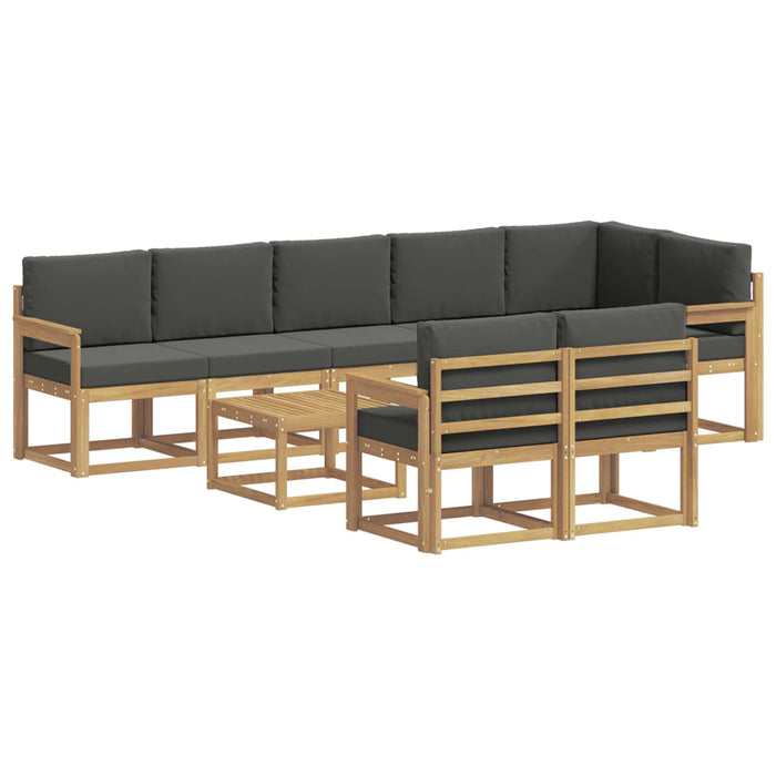 Set de canapele de exterior 9 pcs Alb și antracit Poliester WALTI