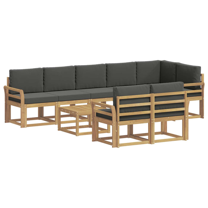 Set de canapele de exterior 9 pcs Alb și antracit Poliester WALTI