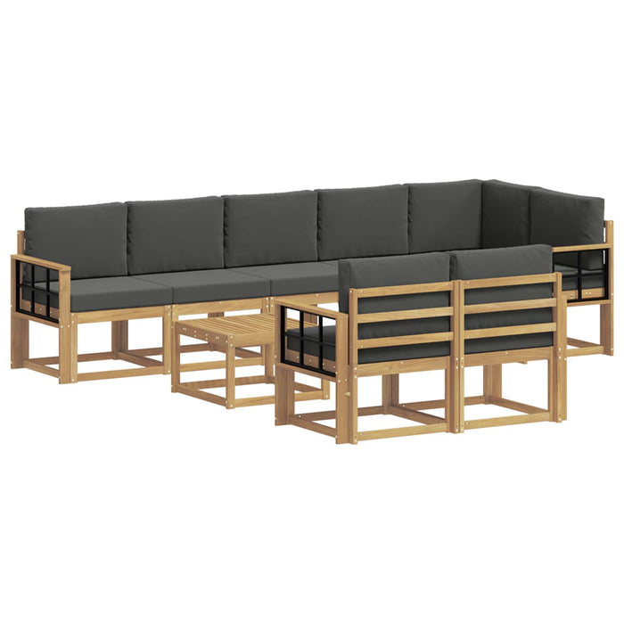 Set de canapele de exterior 9 pcs Alb și antracit Poliester WALTI