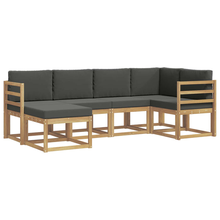 Set de canapele de exterior 6 pcs Alb și antracit Poliester WALTI