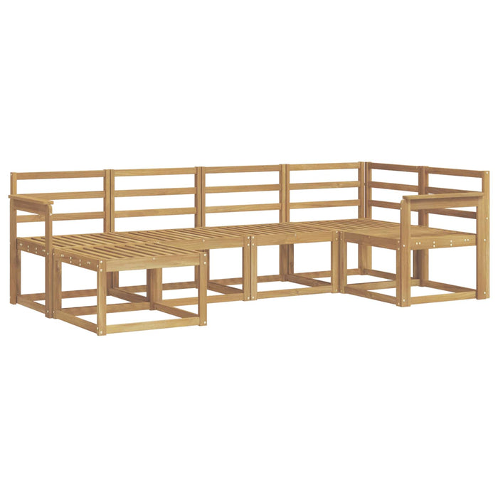 Set de canapele de exterior 6 pcs Alb Lemn Solid de Acacia WALTI