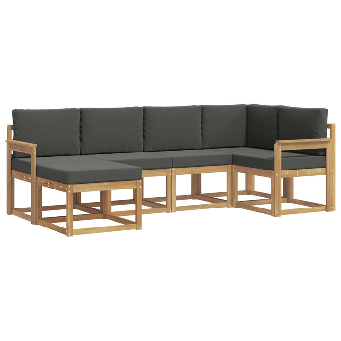 Set de canapele de exterior 6 pcs Alb și antracit Poliester WALTI