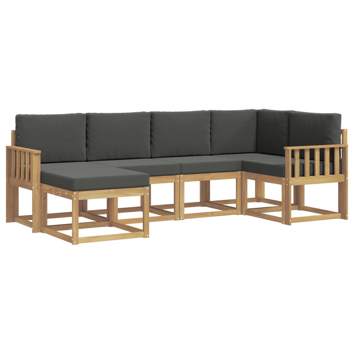 Set de canapele de exterior 6 pcs Alb și antracit Poliester WALTI