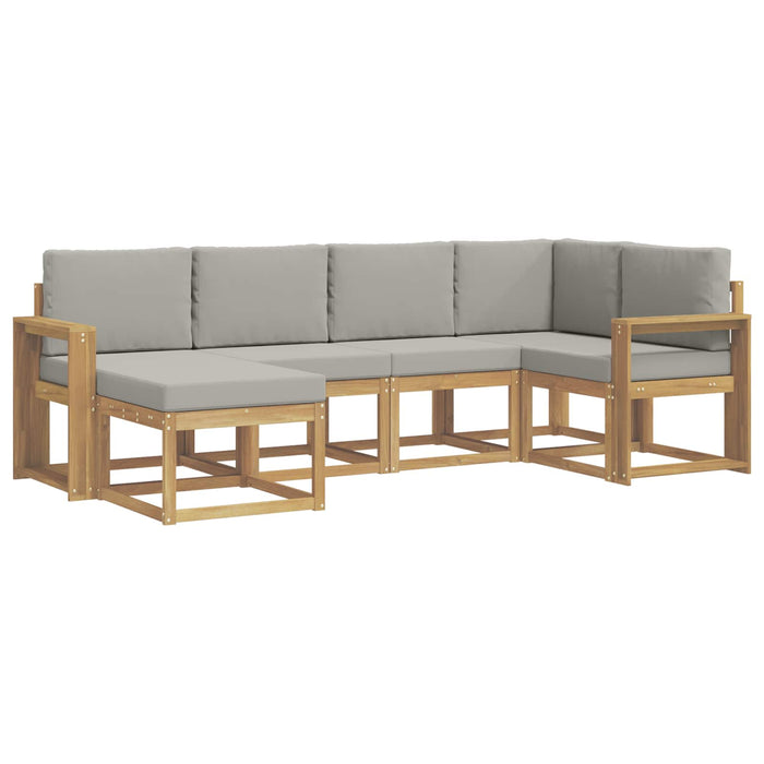 Set de canapele de exterior 6 pcs Alb și gri deschis WALTI